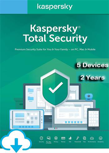 Kaspersky Total Security 2021 5 Devices 2 Years Digital Code Global