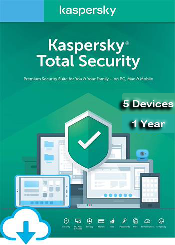 Kaspersky Total Security 2021 5 Devices 1 Year Digital Code Global