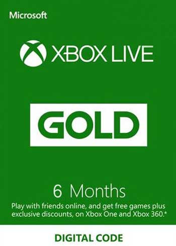 Xbox Live 6 Months Gold Subscription Card Global, mmorc.com